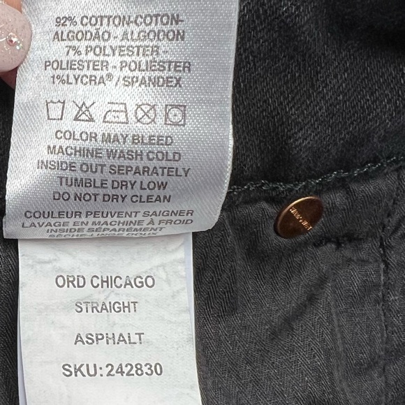 Warp + Weft ORD Chicago Straight Jean Asphalt Black Men’s 35 x 30 NEW With Tags - Picture 13 of 16